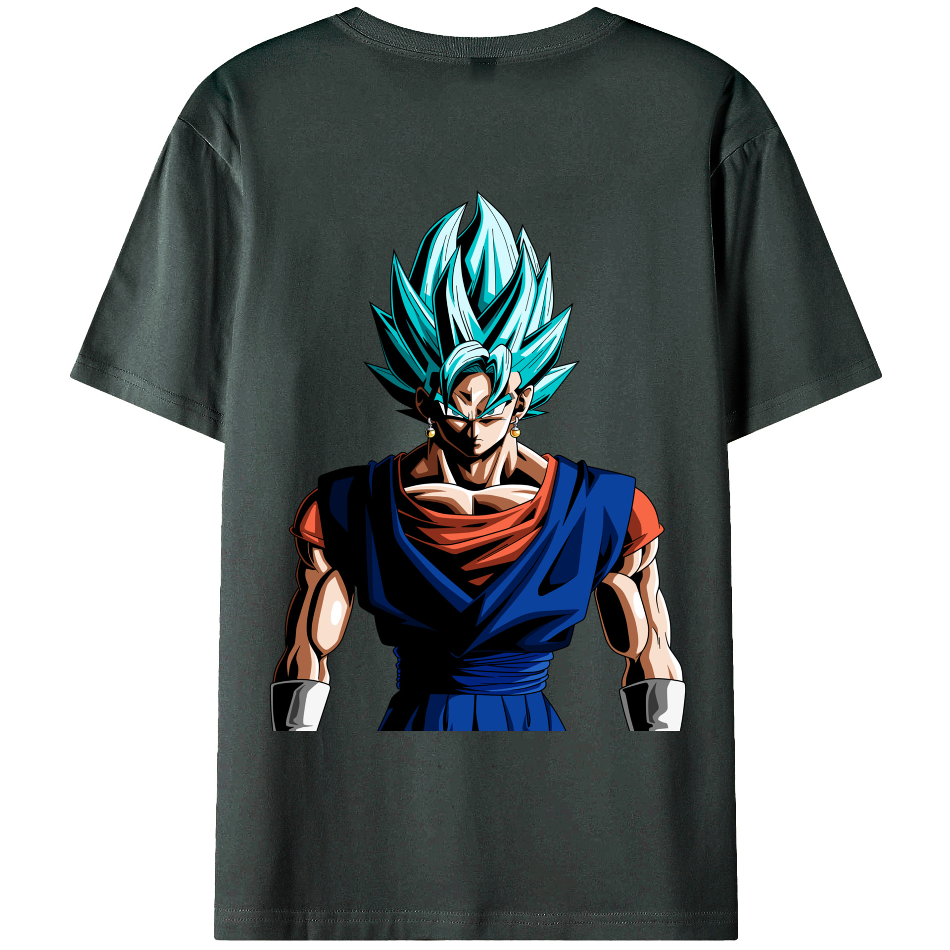 （画像用） ドラゴンボール ベジット DRAGON BALL Vegetto 綿100％ メンズ半袖Tシャツ（バックプリント） 通気性